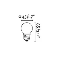LED Mini Drop Bulb G45 Half Sphere E27 4W 2700K Dimmer