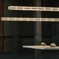 Flos Luce Orizzontale S2 Lampada a Sospensione in Vetro by Bouroullec