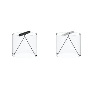 Flos To-Tie T1 Cylindrical Glass LED Table Lamp by Guglielmo Poletti