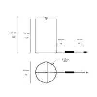 Flos To-Tie T2 Cylindrical Glass LED Table Lamp by Guglielmo Poletti