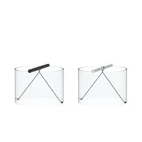 Flos To-Tie T3 Lampada LED da Tavolo Cilindrica in Vetro by Poletti