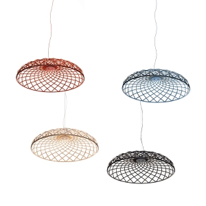 Flos Skynest S Woven Fabric Suspension LED Lamp by Marcel Wanders