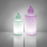 Slide Design Fiamma e Fiammetta Candela Luminosa Portatile LED RGB