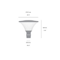 Sovil Soriano Head Pole LED 22W Lamp for Outdoor IP65