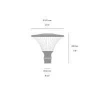 Sovil Soriano Lampada Testa Palo LED 22W per Esterno IP65
