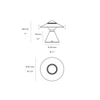 Stilnovo Fante Conical LED Table Lamp with Adjustable Disc