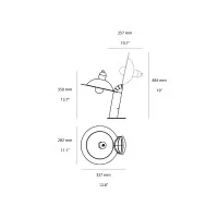 Stilnovo Lampiatta Lampada LED Orientabile da Tavolo o Parete