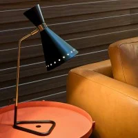 Stilnovo Megafono Lampada da Tavolo Regolabile a Doppia Emissione
