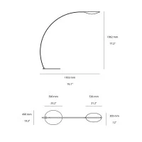 Stilnovo Diphy Curved LED Floor Lamp By Mirco Crosatto