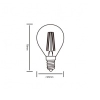 Ideal Lux Lampadina Sfera E14 LED 4W Vetro Trasparente