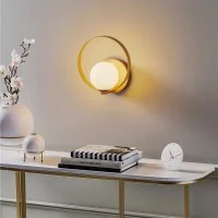 ACB Halo LED Wall Lamp with Glass Globe for Indoor