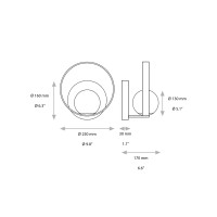 ACB Halo LED Wall Lamp with Glass Globe for Indoor