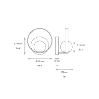 ACB Halo LED Wall Lamp with Glass Globe for Indoor