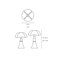 Martinelli Luce Pipistrello LED Dimmable Table Lamp By Gae Aulenti