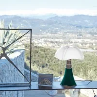 Martinelli Luce Minipipistrello LED Dimmable Table Lamp By Gae Aulenti Martinelli Luce Minipipistrello LED Dimmable Table Lamp By Gae Aulenti
