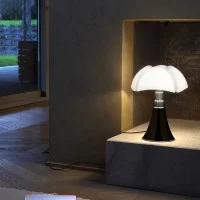 Martinelli Luce Minipipistrello LED Dimmable Table Lamp By Gae Aulenti Martinelli Luce Minipipistrello LED Dimmable Table Lamp By Gae Aulenti