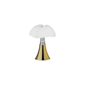 Martinelli Luce Minipipistrello LED On/Off Table Gold By Gae Aulenti