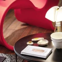 Martinelli Luce Minipipistrello LED On/Off Table Gold By Gae Aulenti