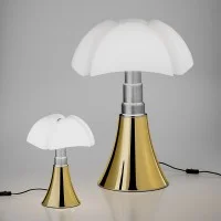 Martinelli Luce Minipipistrello LED On/Off Table Gold By Gae Aulenti