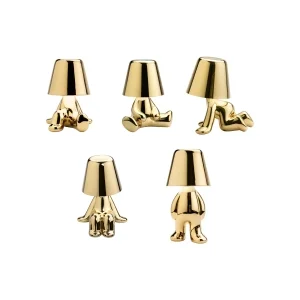 Qeeboo Golden Brothers Rechargeable LED Table Lamp