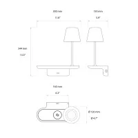 Astro Lighting ITO LED Wall Lamp with USB and Wireless Charging