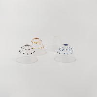 Zafferano Dots Lampshade in Decorated Glass for Swap PRO Magnet
