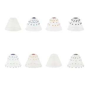 Zafferano Dots Lampshade in Decorated Glass for Swap PRO Magnet