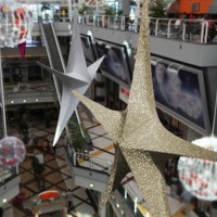 New Lamps Decorative Gold 3D Star in Glitter Fabric