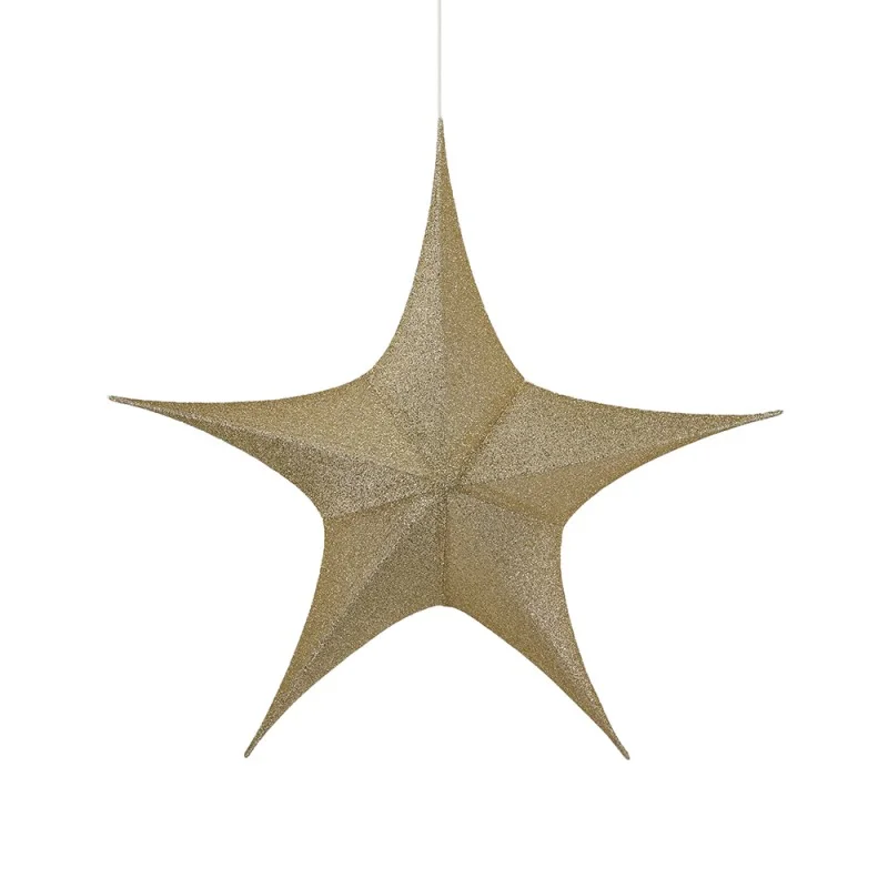New Lamps Decorative Gold 3D Star in Glitter Fabric New Lamps Decorative Gold 3D Star in Glitter Fabric