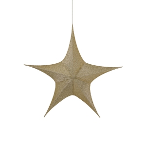 New Lamps Stella Oro Decorativa 3D in Tessuto Glitterato