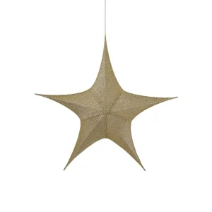New Lamps Stella Oro Decorativa 3D in Tessuto Glitterato