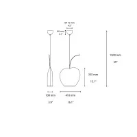 Aldo Bernardi Fruits LED Ceramic Suspension Lamp for Indoors Aldo Bernardi Fruits LED Ceramic Suspension Lamp for Indoors