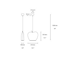 Aldo Bernardi Fruits Lampada LED da Sospensione in Ceramica
