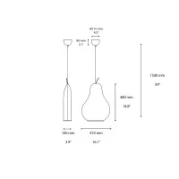 Aldo Bernardi Fruits LED Ceramic Suspension Lamp for Indoors Aldo Bernardi Fruits LED Ceramic Suspension Lamp for Indoors