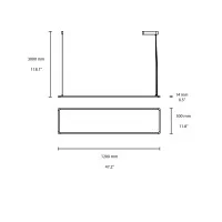 Flos Superflat 120x30 High Efficiency LED Suspension Lamp
