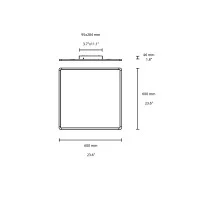 Flos Superflat Surface 60x60 Lampada LED da Soffitto Alta Efficienza