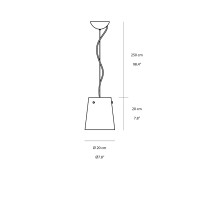 Fontana Arte Fontana Lampada da Sospensione in Vetro per Interno