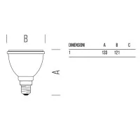 Bot Lighting Shot PAR38 LED Lamp E27 16W-120W 40D waterproof IP65