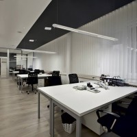 Cattaneo Tratto S Linear LED Suspension Lamp with Bi-emission