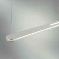 Cattaneo Tratto S Linear LED Suspension Lamp with Bi-emission