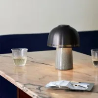 &Tradition Raku Lampada LED a Batteria Ricaricabile in Ceramica