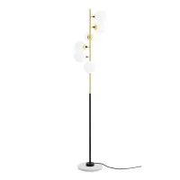 Stilnovo Galassia Floor Lamp in Glass and Base in Carrara Marble