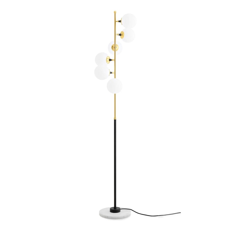 Stilnovo Galassia Floor Lamp in Glass and Base in Carrara Marble Stilnovo Galassia Floor Lamp in Glass and Base in Carrara Marble