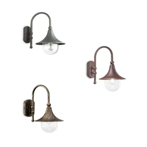 Ideal Lux Cima Bell-shaped Wall Lamp for Outdoor in Aluminum