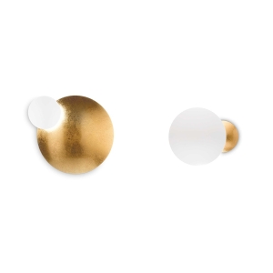 Ideal Lux Eclissi Decorative Wall Lamp for Interior in Golden Metal