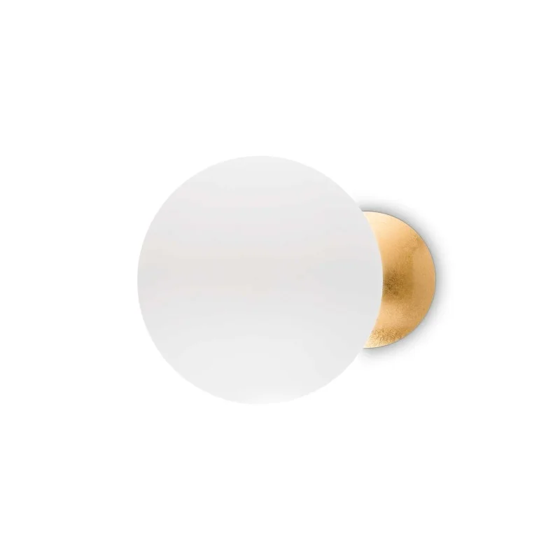 Ideal Lux Eclissi Decorative Wall Lamp for Interior in Golden Metal Ideal Lux Eclissi Decorative Wall Lamp for Interior in Golden Metal