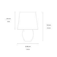 Ideal Lux Boulder Lampada da Tavolo Artigianale in Cemento