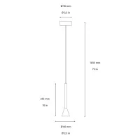Ideal Lux Diesis Minimal Indoor Suspension Lamp in Metal