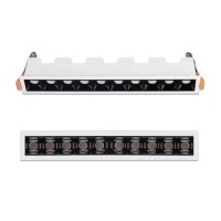 Blade Faretto Lineare da Incasso 10 Punti Luce LED 10W 36° Bianco/Nero