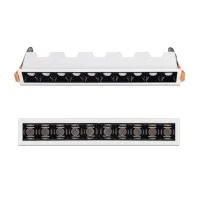 Blade Faretto Lineare da Incasso 10 Punti Luce LED 10W 36° Bianco/Nero